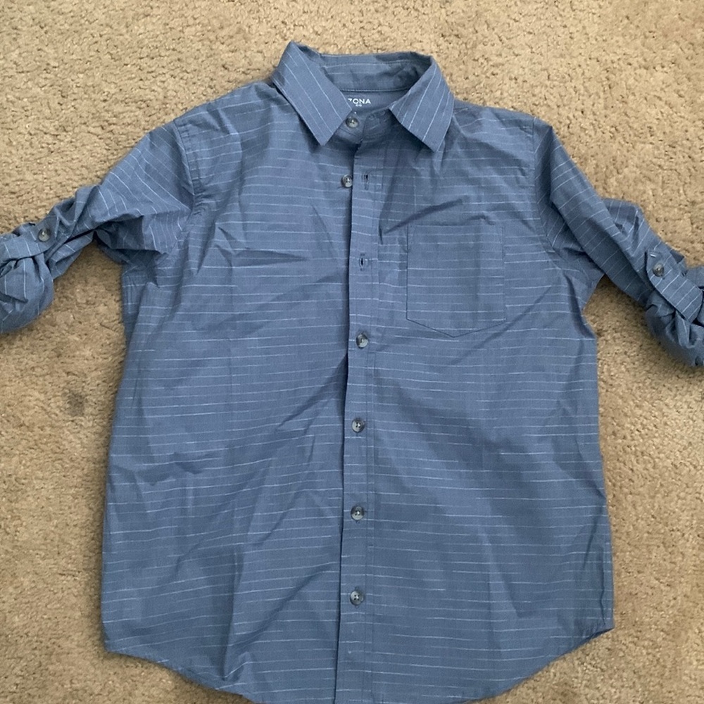 4 dress shirts one new with tag others like new all size 8 husky